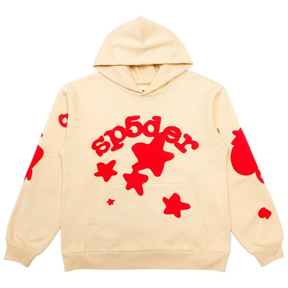 Sp5der Beluga Pullover Hoodie Cream | Spider Worldwide